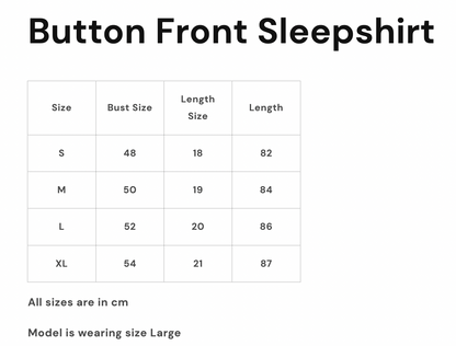 Button Front Sleepshirt