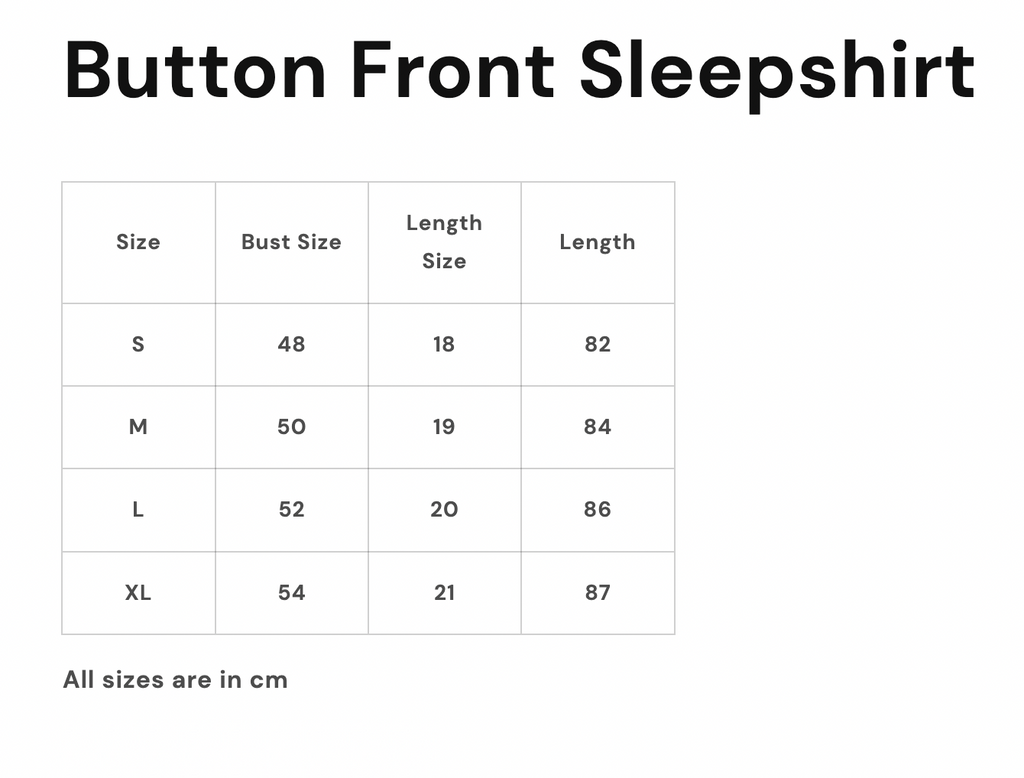 Button Front Sleepshirt