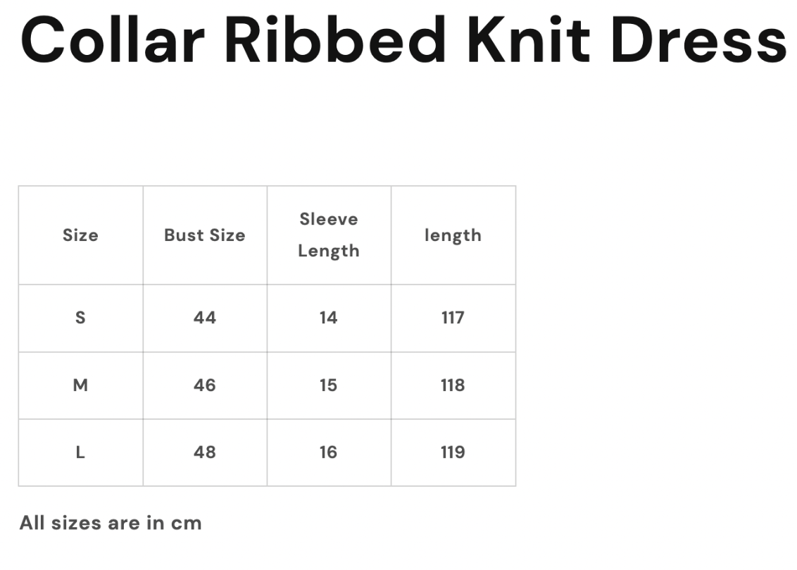 Collar Ribbed Knit Dress