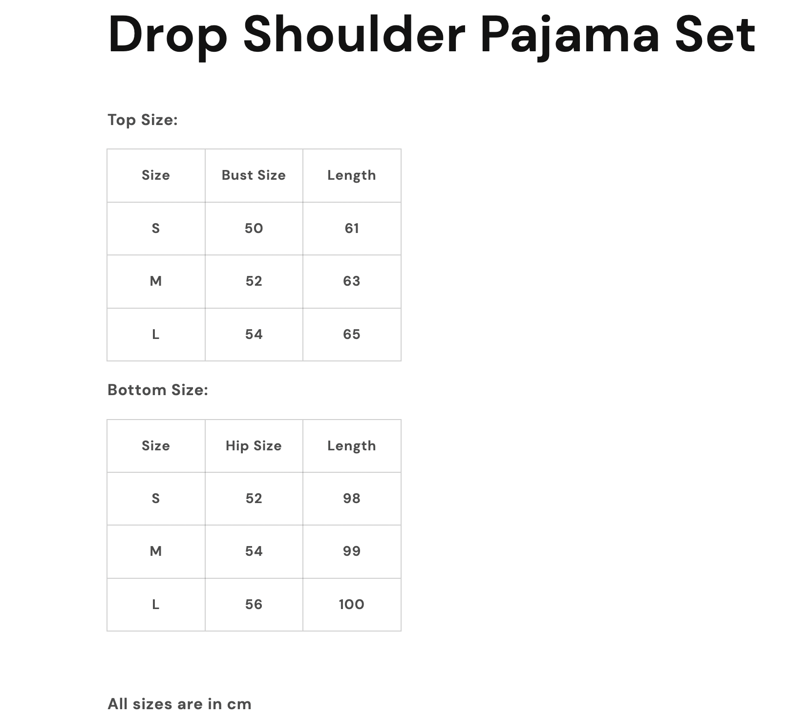 Drop Shoulder Pajama Set