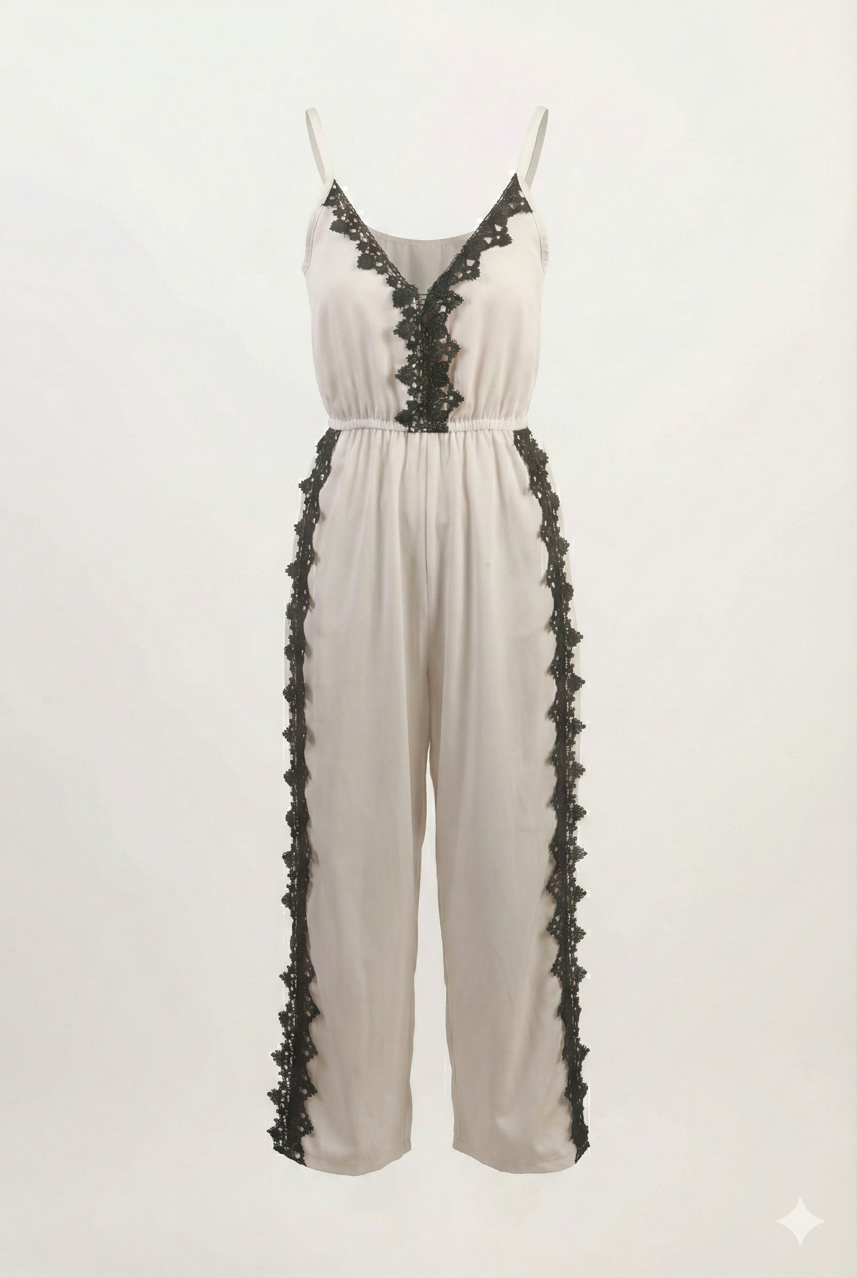 Lace Backless Romper