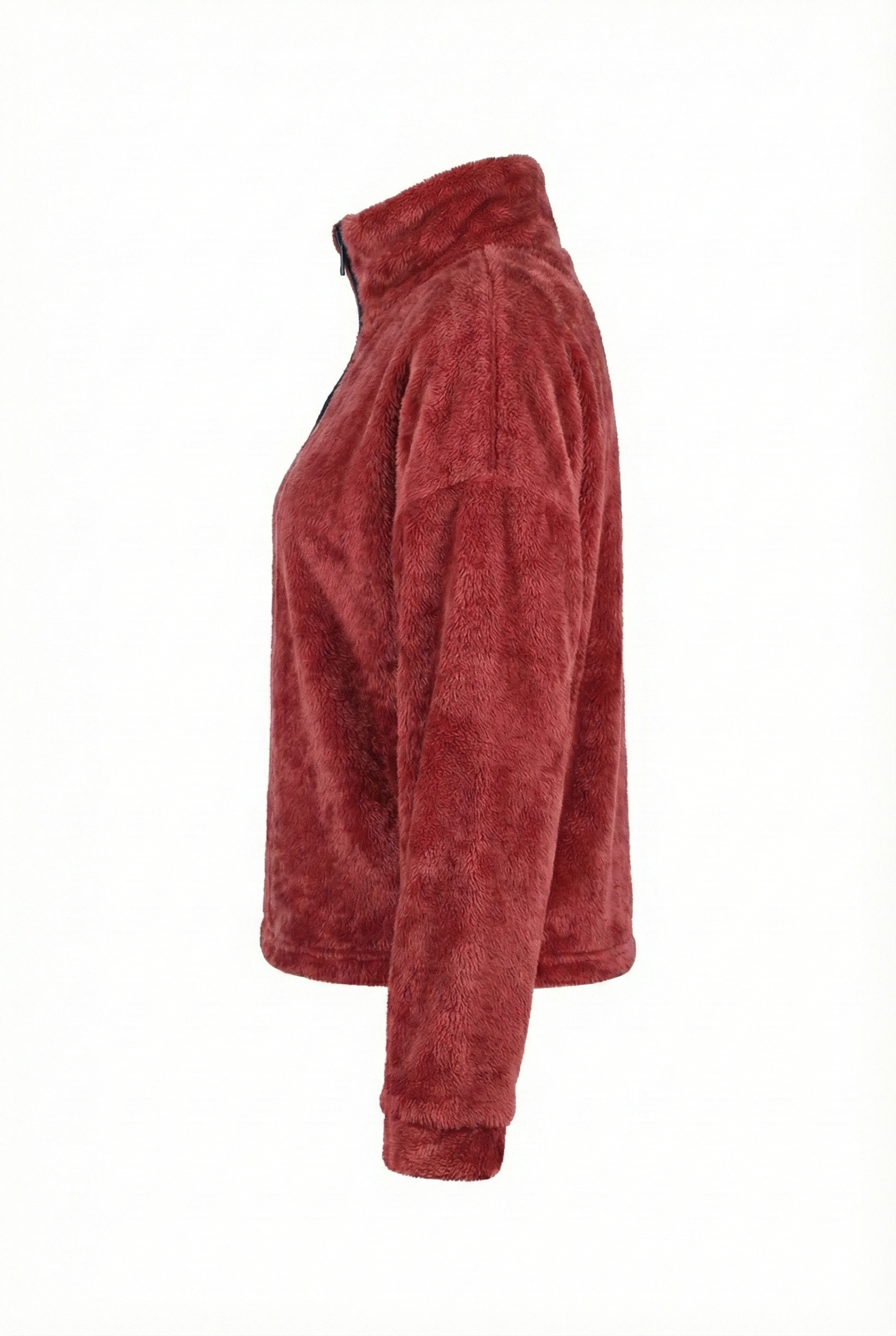 Half Zip Drop Shoulder Top