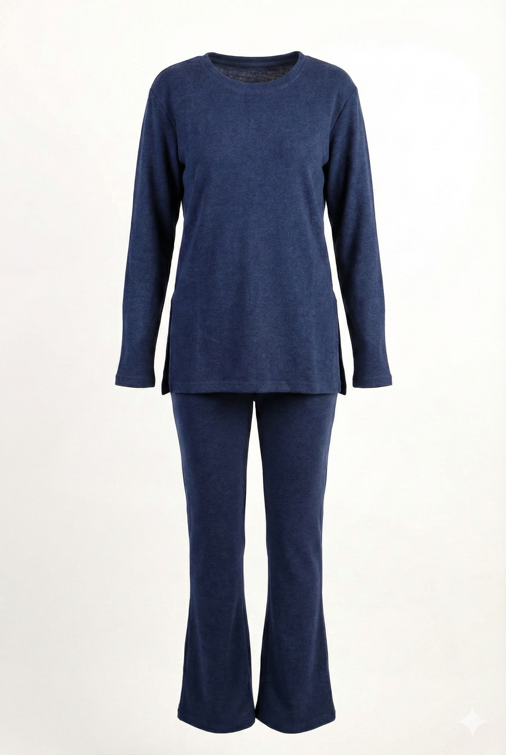 Split Top & Flare Leg Pants Set