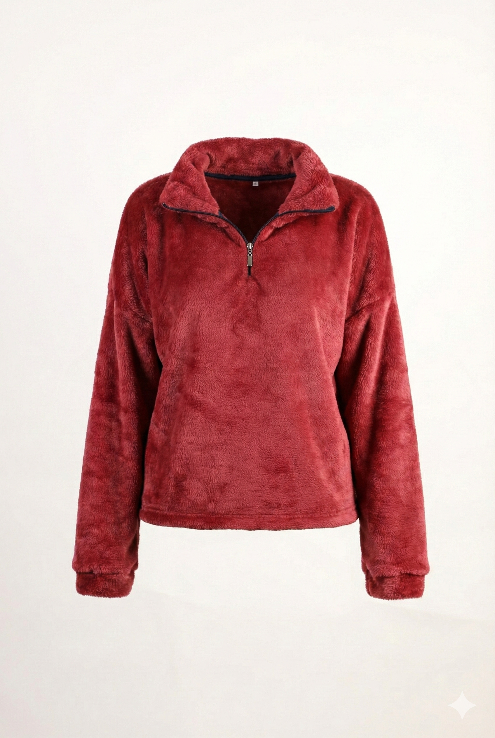 Half Zip Drop Shoulder Top