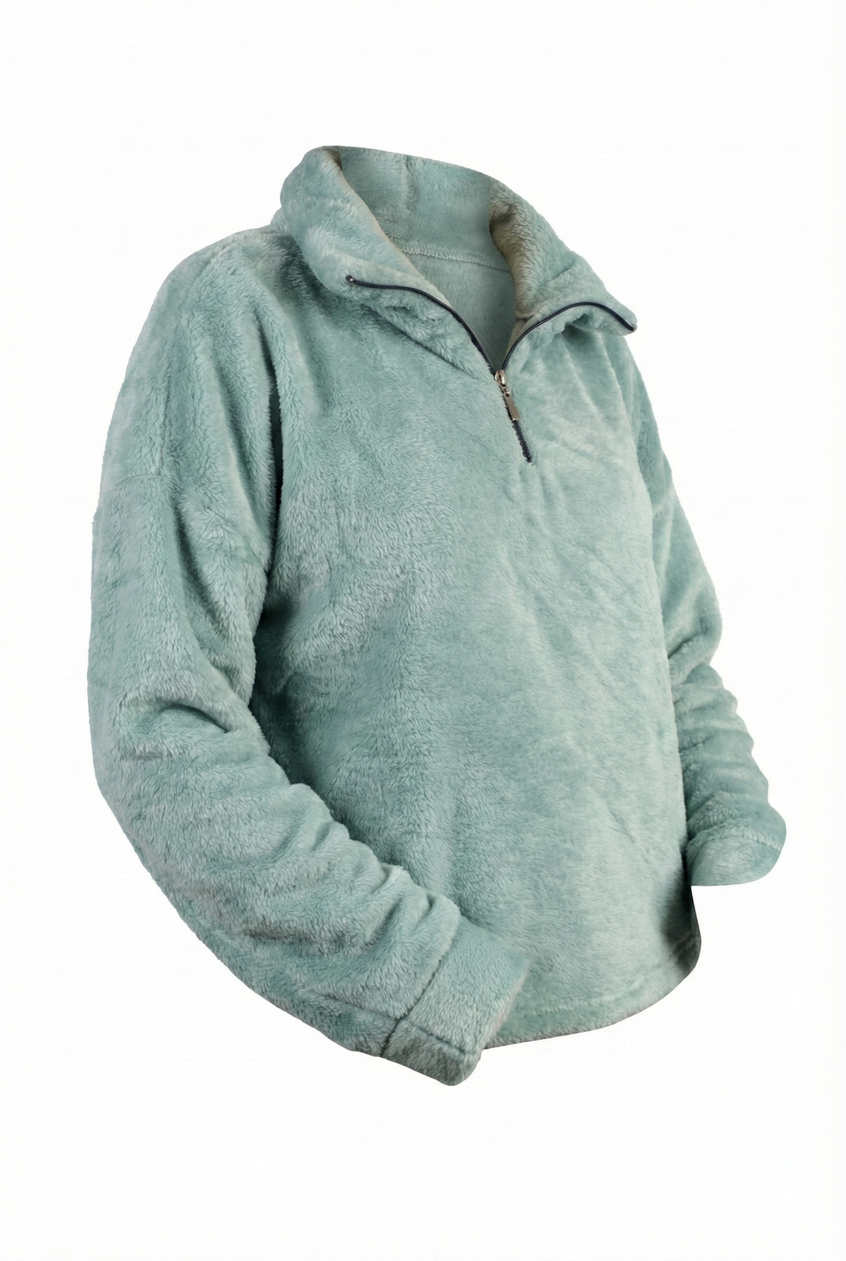 Half Zip Drop Shoulder Top