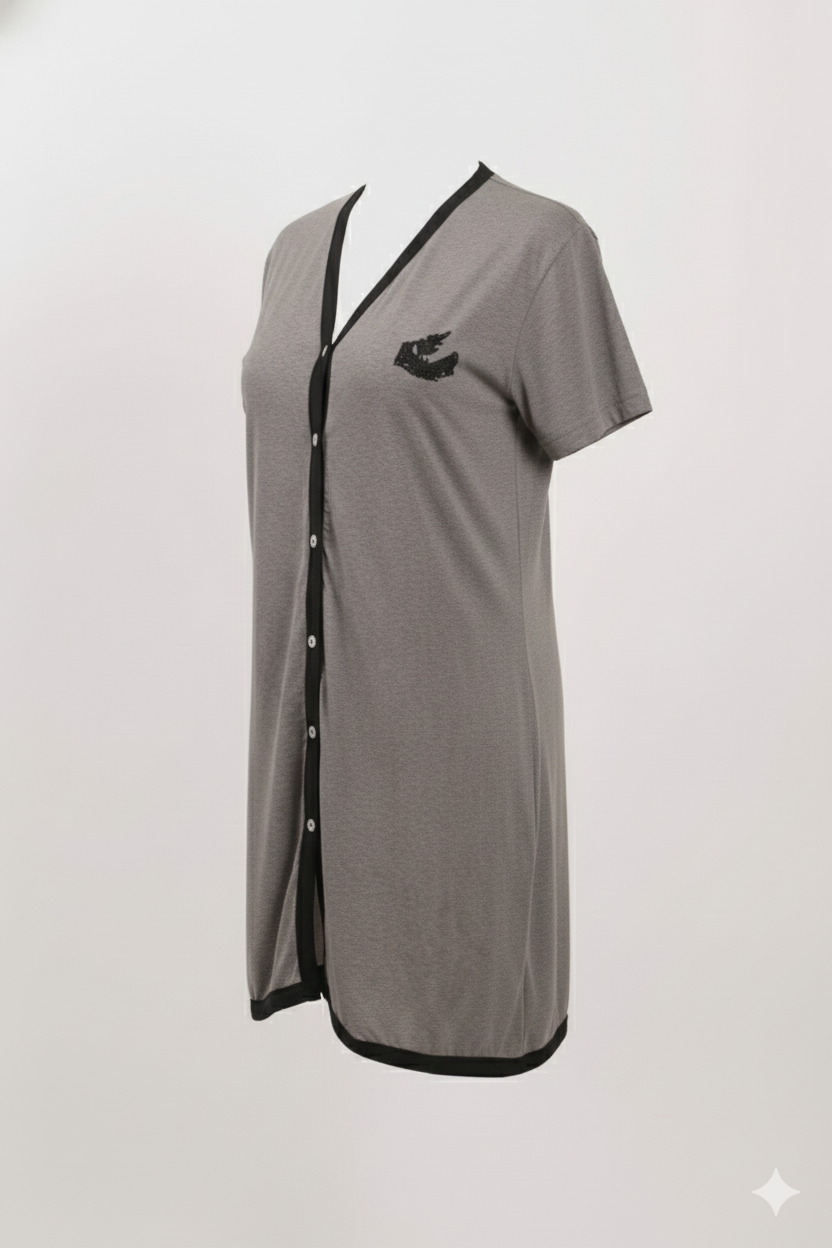 Button Front Sleepshirt