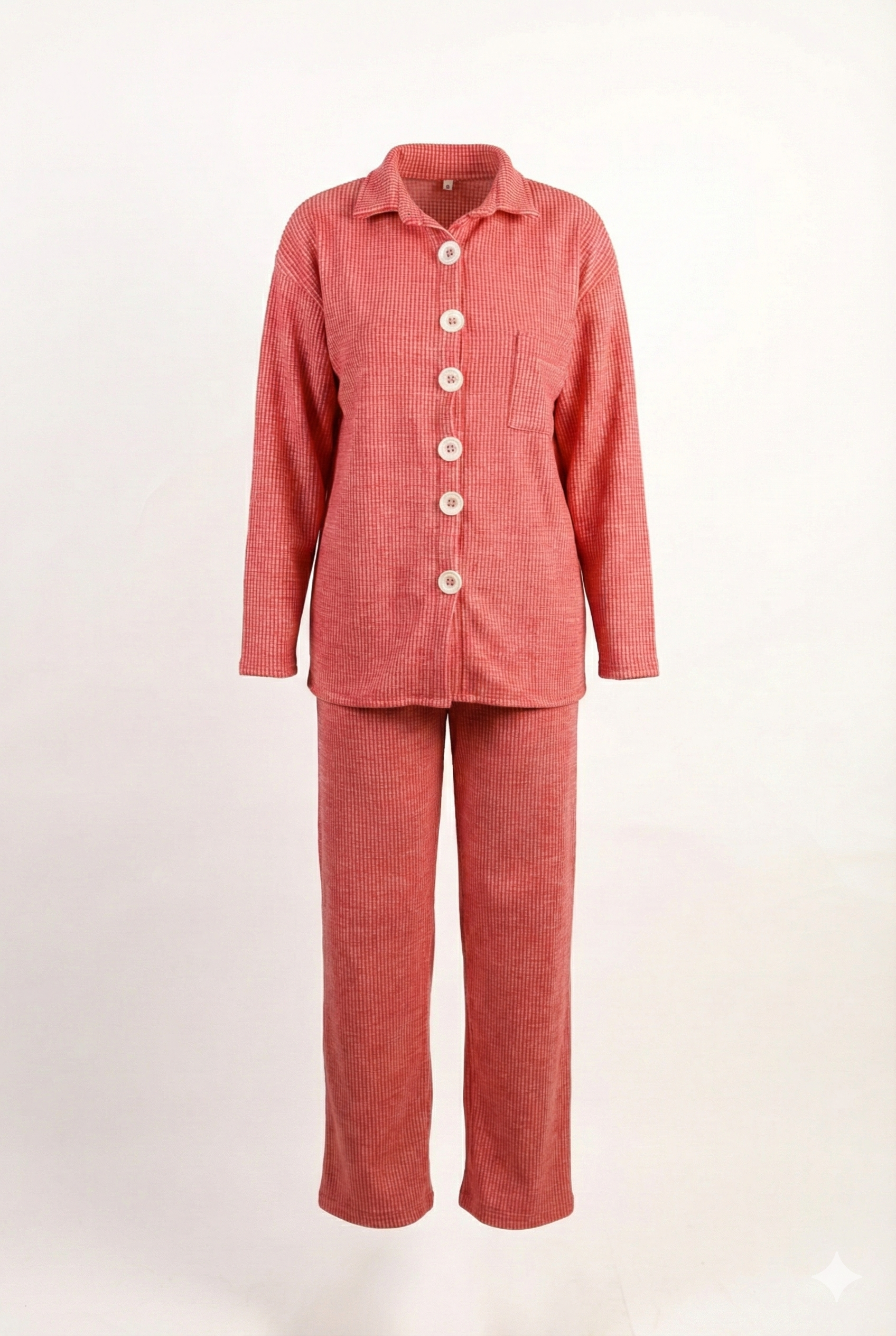 Plaid Button Pajama Set