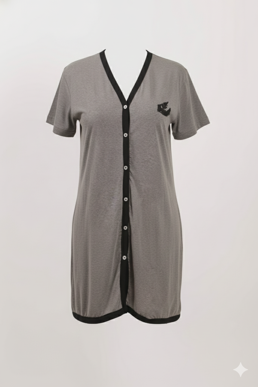 Button Front Sleepshirt