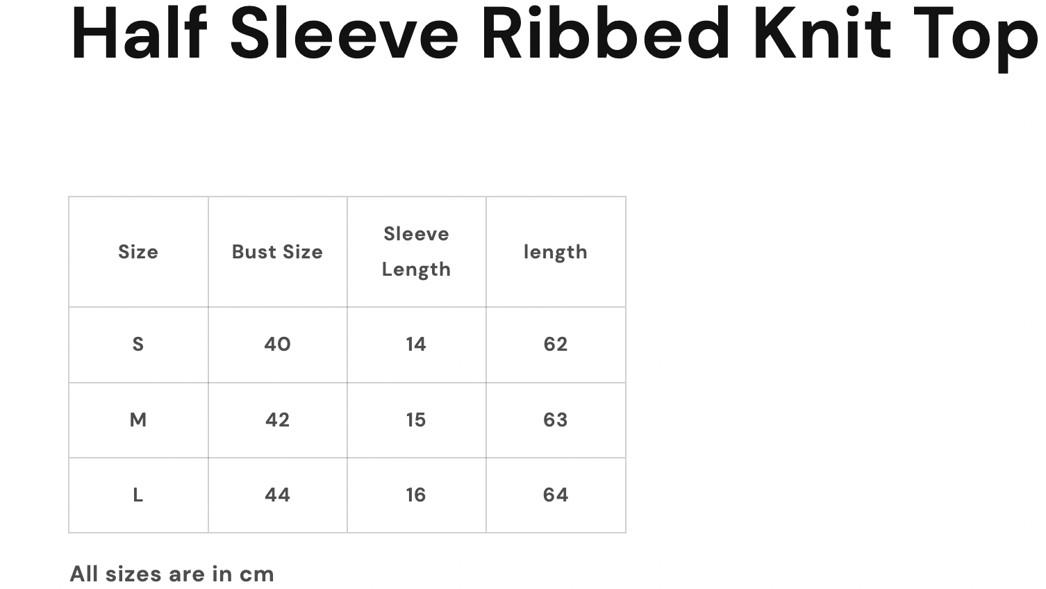 Half Sleeve Ribbed Knit Top