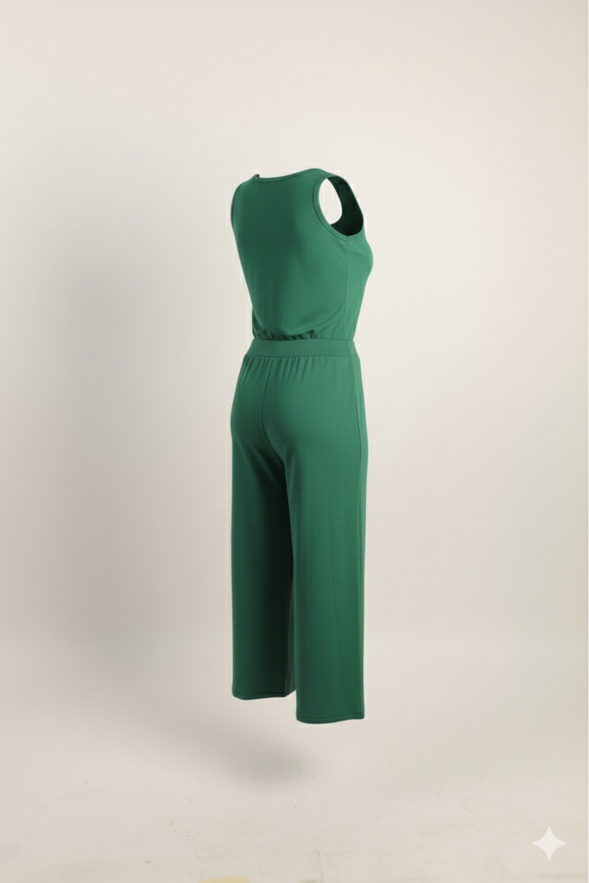 Ribbed Knit Wide Leg Pants