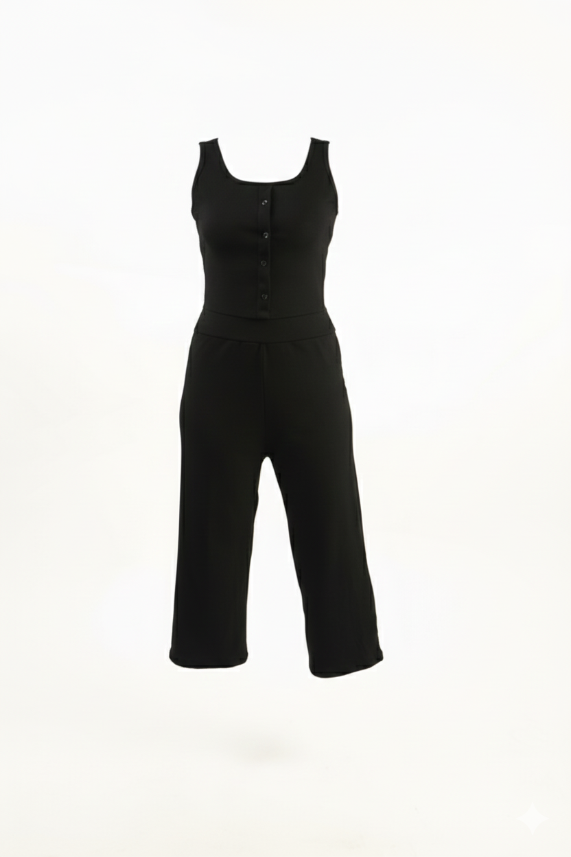 Button Front Ribbed Knit Top