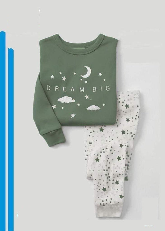 Pajama Set with Star Print Pants