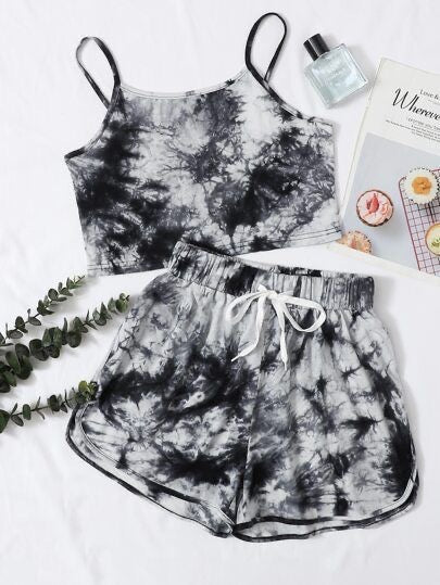 Tie Dye Shorts PJ Set