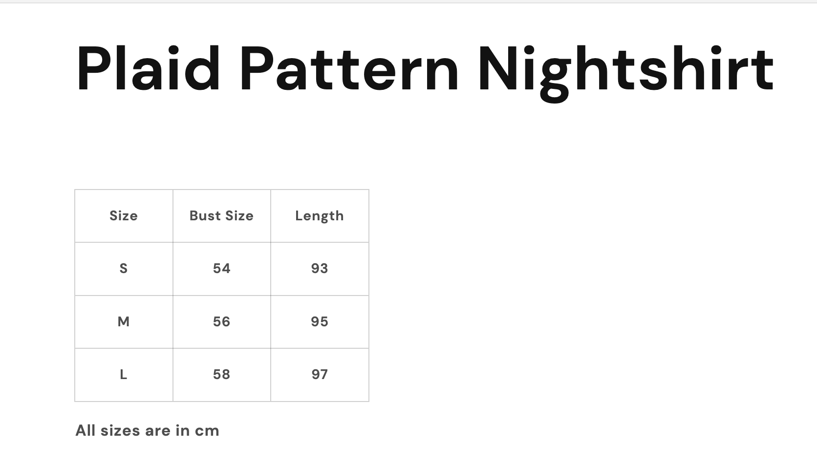 Plaid Pattern Nightshirt