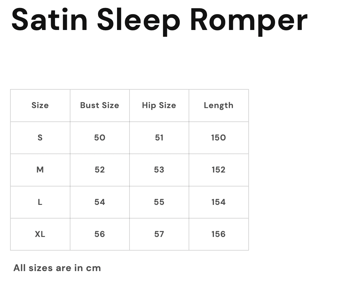 Satin Sleep Romper