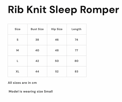 Rib Knit Sleep Romper - LightSalmon