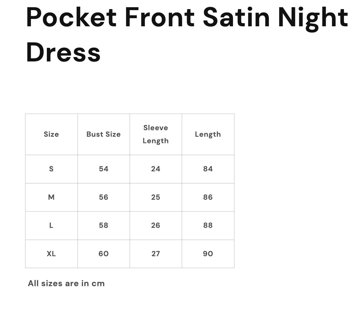 Satin Night Dress
