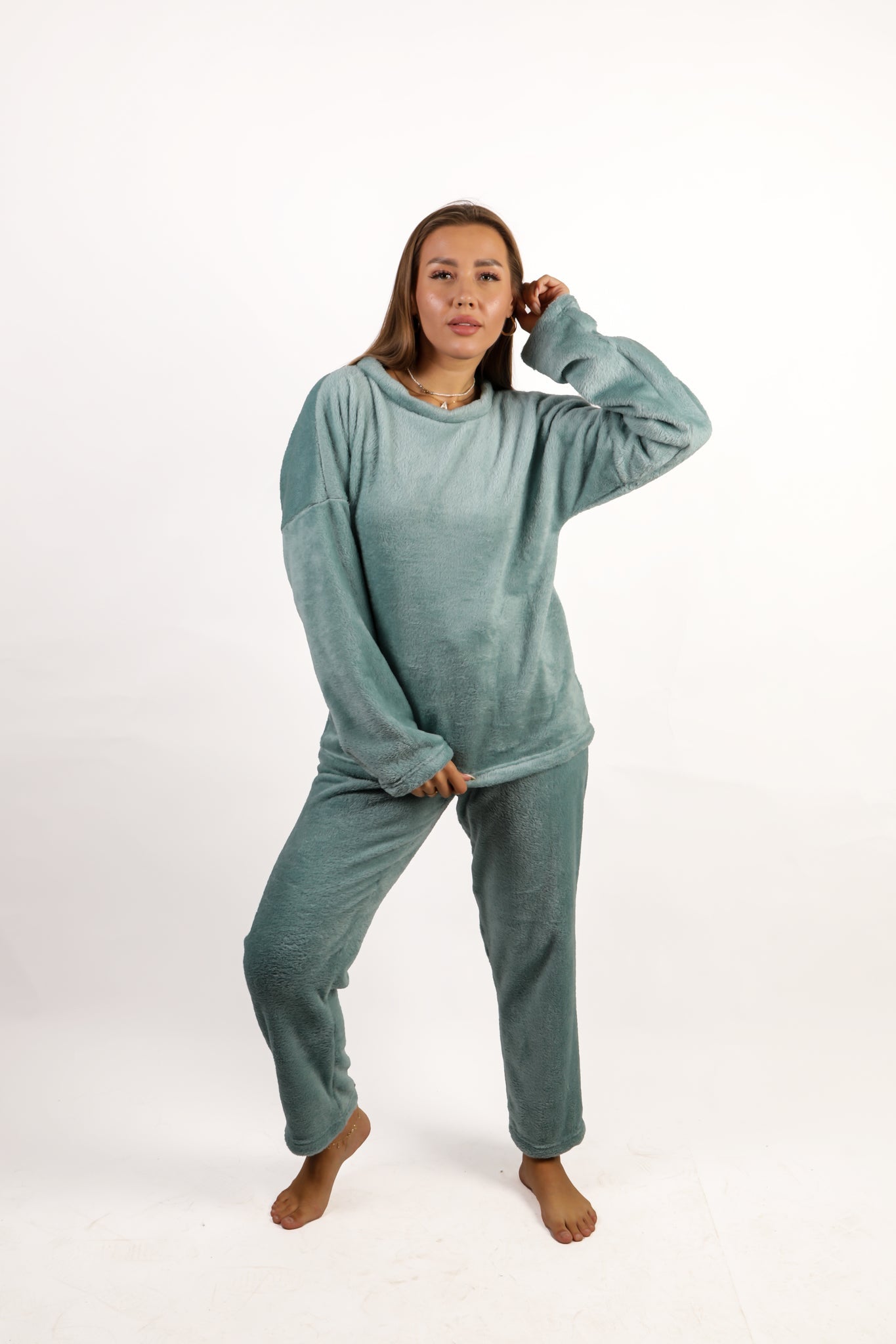 Drop Shoulder Pajama Set