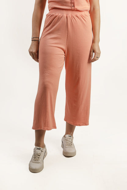 Ribbed Knit Wide Leg Pants