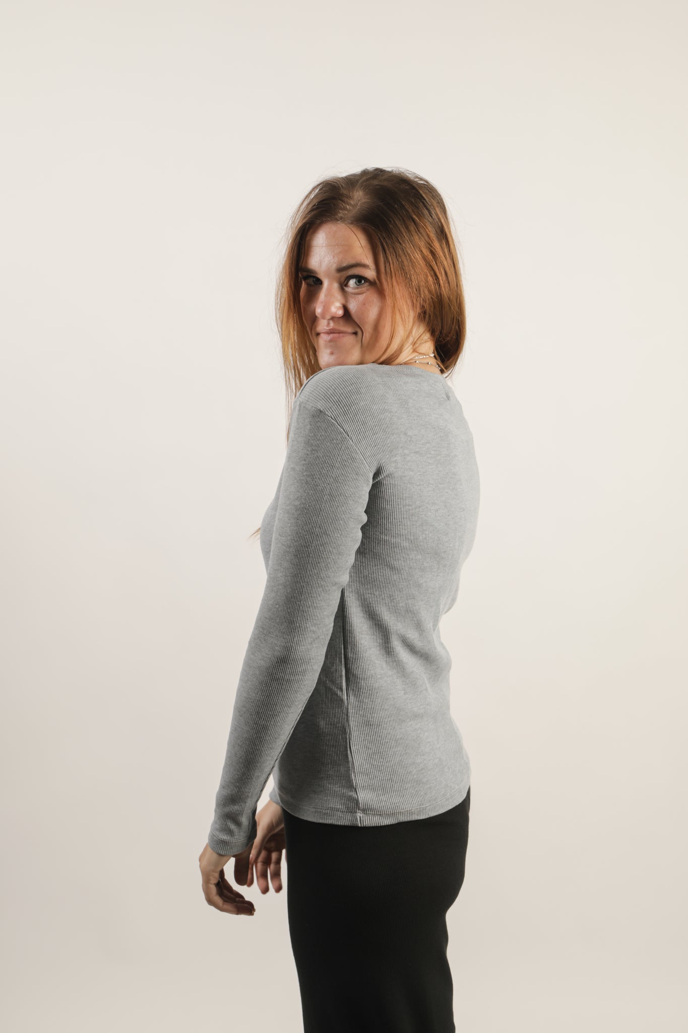 Long Sleeve Ribbed Knit Top