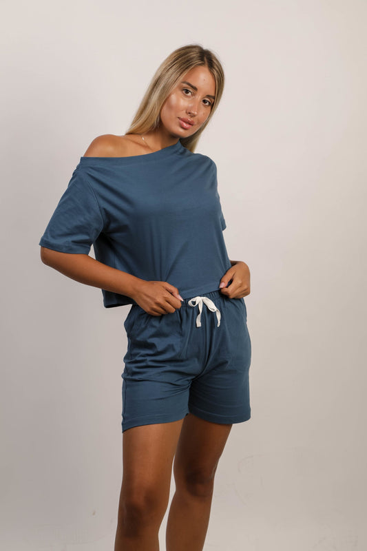 One Shoulder top & Short Set